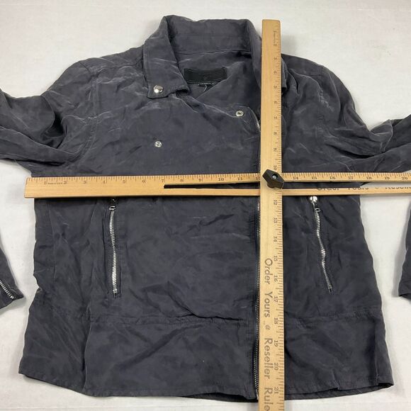 BlankNYC Moto Jacket Dark Gray Soft Asymmetric Zip Rock N Roll Streetwear XS - Picture 5 of 11